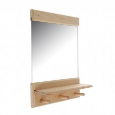 Зеркало "Классика" с полочкой и вешалками, 36 х 25см