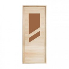 Дверь для бани и сауны «Косое стекло» 170*70 см